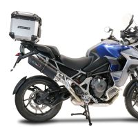 GPR auspuff kompatibel mit  Triumph Tiger 1200 Gt - Rally 2022-2024, Furore Evo4 Nero, Zugelassener legaler Slip-On-Auspuff mit Abe, einschließlich abnehmbarem DB-Killer und Verbindungsrohr 