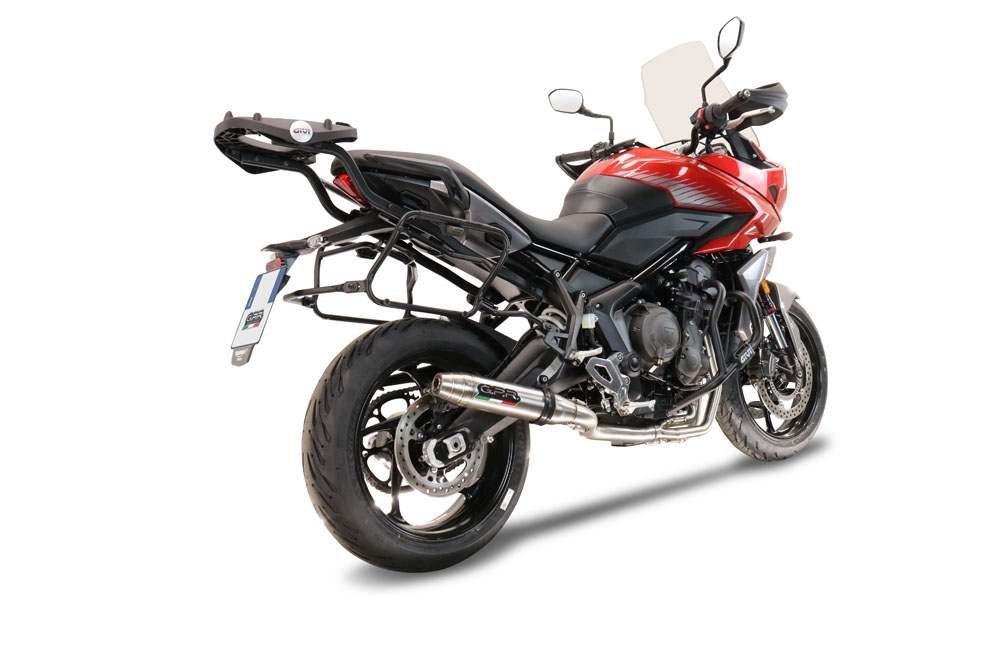 GPR auspuff kompatibel mit  Triumph Trident 660 2021-2024, Deeptone Inox, Racing-Komplettsystem-Auspuff, einschließlich Krümmer und abnehmbarem DB-Killer 