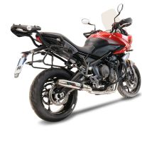 GPR auspuff kompatibel mit  Triumph Trident 660 2021-2024, Deeptone Inox, Racing-Komplettsystem-Auspuff, einschließlich Krümmer und abnehmbarem DB-Killer 