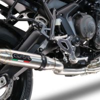 GPR auspuff kompatibel mit  Triumph Trident 660 2021-2024, Deeptone Inox, Racing-Komplettsystem-Auspuff, einschließlich Krümmer und abnehmbarem DB-Killer 