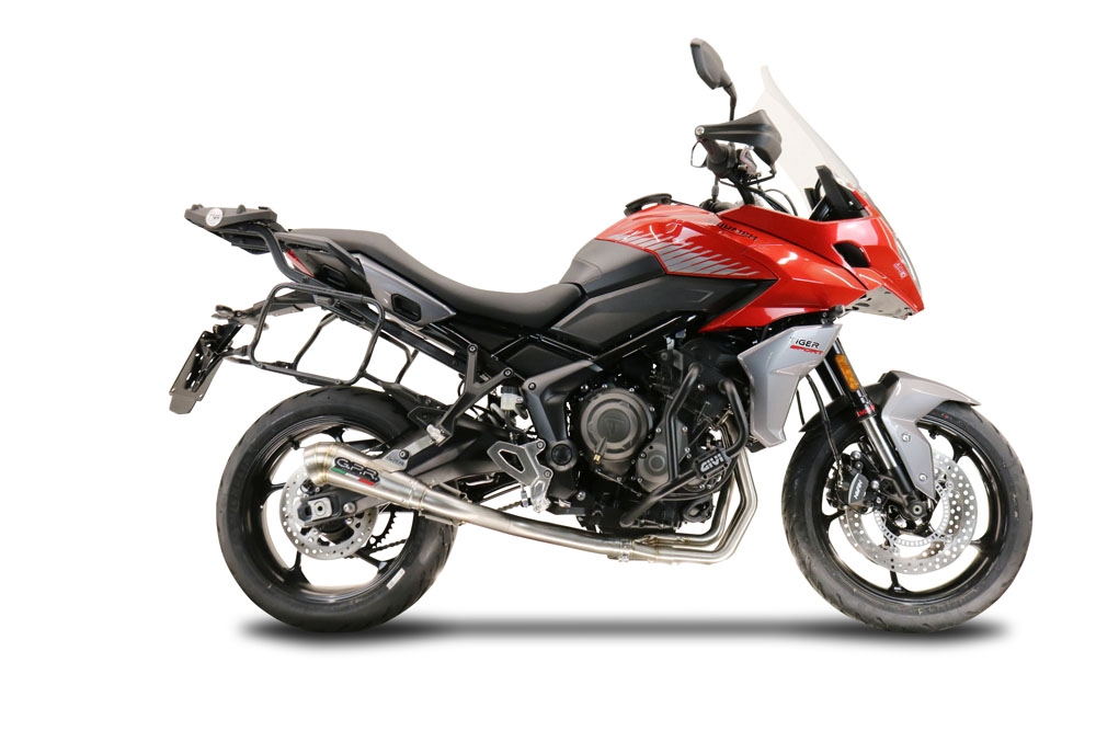 GPR auspuff kompatibel mit  Triumph Tiger Sport 660 2022-2024, Powercone Evo, Racing-Komplettsystem-Auspuff, einschließlich Krümmer und abnehmbarem DB-Killer 