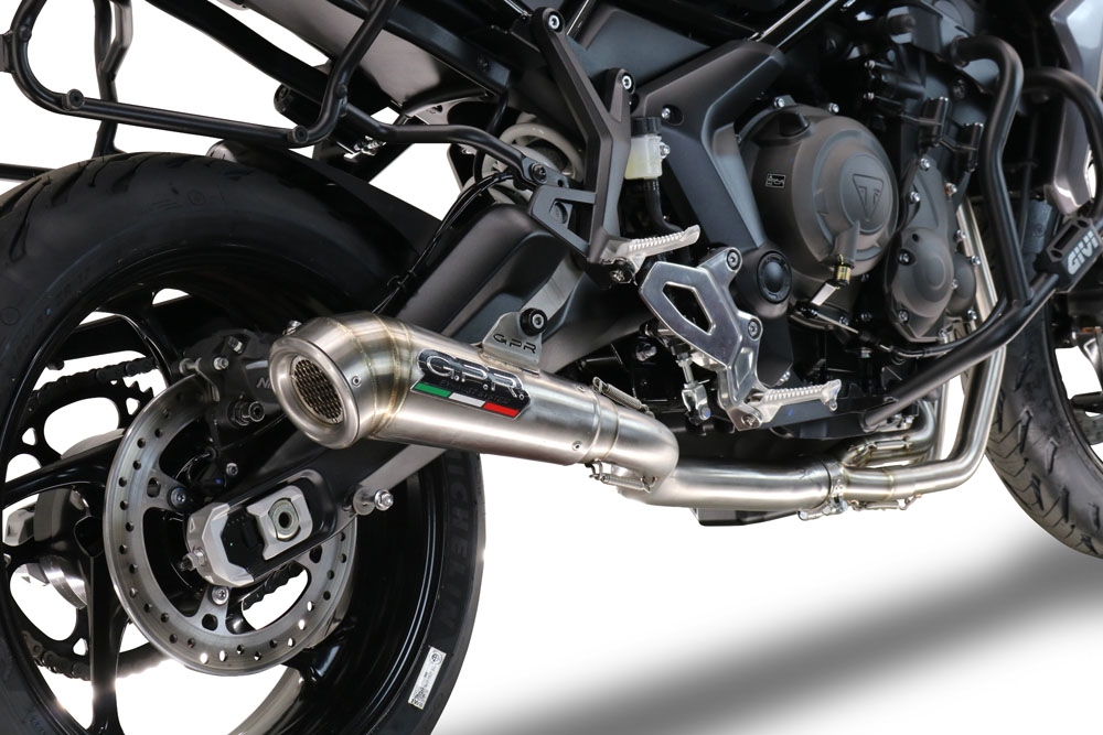 GPR auspuff kompatibel mit  Triumph Tiger Sport 660 2022-2024, Powercone Evo, Racing-Komplettsystem-Auspuff, einschließlich Krümmer und abnehmbarem DB-Killer 