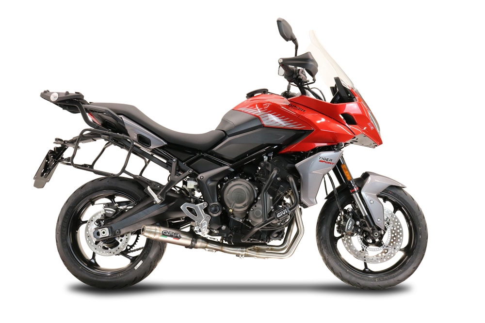 GPR auspuff kompatibel mit  Triumph Trident 660 2021-2024, Deeptone Inox, Racing-Komplettsystem-Auspuff, einschließlich Krümmer und abnehmbarem DB-Killer 