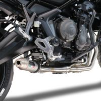 GPR auspuff kompatibel mit  Triumph Trident 660 2021-2024, Deeptone Inox, Racing-Komplettsystem-Auspuff, einschließlich Krümmer und abnehmbarem DB-Killer 