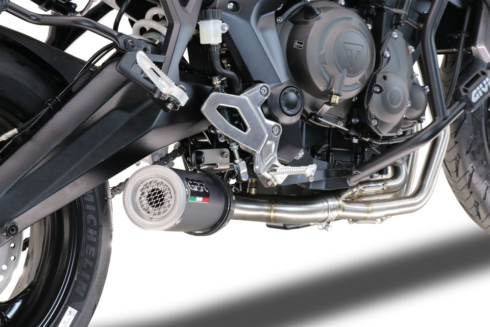 GPR auspuff kompatibel mit  Triumph Tiger Sport 660 2022-2024, M3 Black Titanium, Racing-Komplettsystem-Auspuff, einschließlich Krümmer und abnehmbarem DB-Killer 