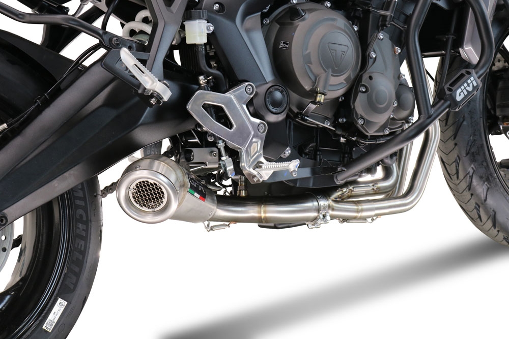 GPR auspuff kompatibel mit  Triumph Tiger Sport 660 2022-2024, Powercone Evo, Racing-Komplettsystem-Auspuff, einschließlich Krümmer und abnehmbarem DB-Killer 