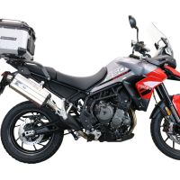 GPR TECH Triumph Tiger 850 Sport 2020/2024 e5 Topcase aus Aluminium, silberfarben mit spezifischer Platte inklusive Kapazität Liter 35
