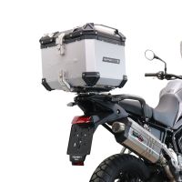 GPR TECH Triumph Tiger 1200 Gt - Rally 2022/2024 e5 Topcase aus Aluminium, silberfarben mit spezifischer Platte inklusive Kapazität Liter 35