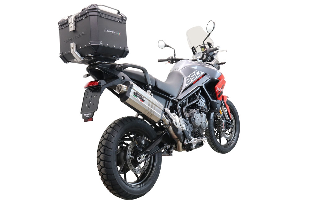 GPR TECH Triumph Tiger 1200 Gt - Rally 2022/2024 e5 Topcase aus Aluminium, schwarze Farbe mit spezifischer Platte enthalten Kapazität Liter 35