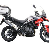 GPR TECH Triumph Tiger 850 Sport 2020/2024 e5 Topcase aus Aluminium, silberfarben mit spezifischer Platte inklusive Kapazität Liter 45