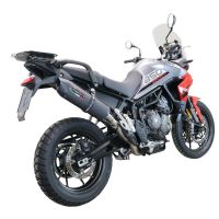 GPR auspuff kompatibel mit  Triumph Tiger 850 2020-2024, Furore Evo4 Nero, Zugelassener legaler Slip-On-Auspuff mit Abe, einschließlich abnehmbarem DB-Killer und Verbindungsrohr 