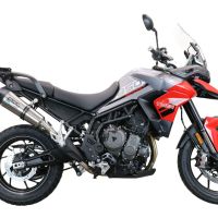 GPR auspuff kompatibel mit  Triumph Tiger 850 2020-2024, New Grand Prix Evo Titanium, Zugelassener legaler Slip-On-Auspuff mit Abe, einschließlich abnehmbarem DB-Killer und Verbindungsrohr 