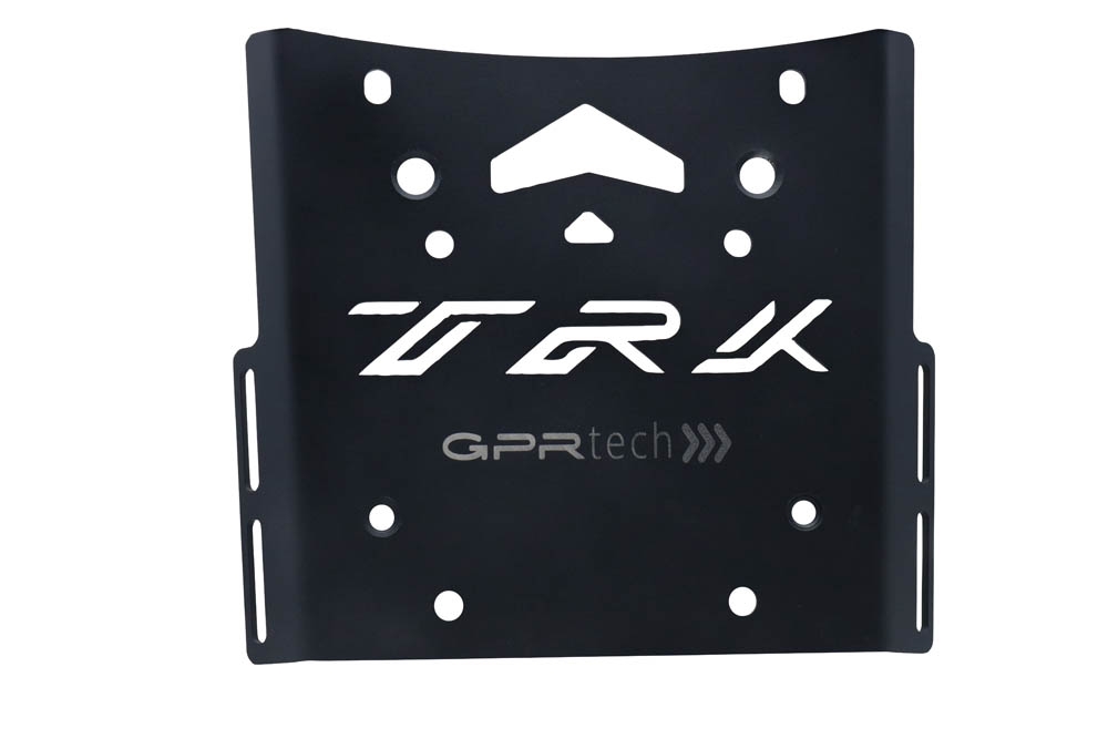 GPR TECH Benelli Trk 502 2021/2024 e5 Topcase aus Aluminium, silberfarben mit spezifischer Platte inklusive Kapazität Liter 35
