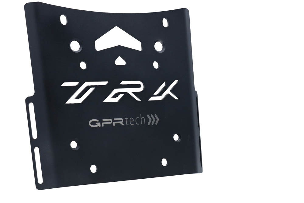GPR TECH Benelli Trk 502 2021/2024 e5 Topcase aus Aluminium, silberfarben mit spezifischer Platte inklusive Kapazität Liter 35