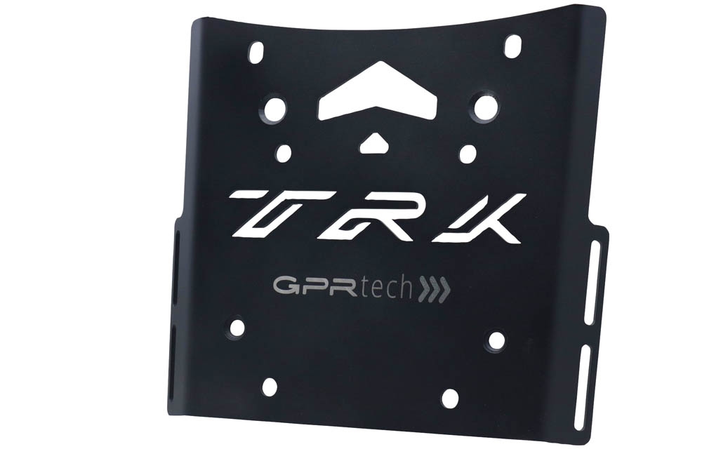 GPR TECH Benelli Trk 502 2021/2024 e5 Topcase aus Aluminium, silberfarben mit spezifischer Platte inklusive Kapazität Liter 35