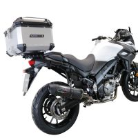 GPR TECH Suzuki V-Strom 1050 Xt/De 2020/2024 e5 Topcase aus Aluminium, silberfarben mit spezifischer Platte inklusive Kapazität Liter 55