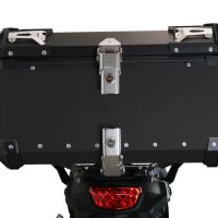 GPR TECH Suzuki V-Strom Dl 1000 2017/2019 e4 Topcase aus Aluminium, schwarze Farbe mit spezifischer Platte enthalten Kapazität Liter 55