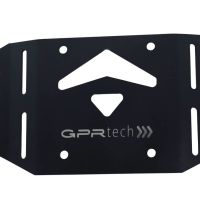 GPR TECH Kawasaki Versys 1000 i.e. 2021/2024 e5 Spezifische Montageplatte Top Case ALPITECH 35 LT kompatibel mit Original-Gepäckträger, aus Edelstahl mit 4 Verankerungspunkten