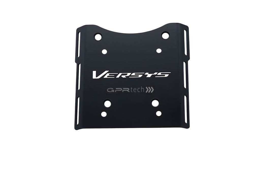 GPR TECH Kawasaki Versys-X 300 2022/2023 e5 Topcase aus Aluminium, schwarze Farbe mit spezifischer Platte enthalten Kapazität Liter 55