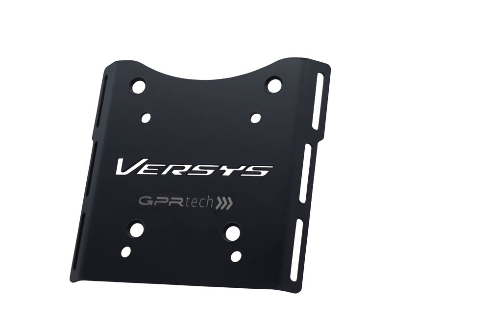 GPR TECH Kawasaki Versys-X 300 2022/2023 e5 Topcase aus Aluminium, schwarze Farbe mit spezifischer Platte enthalten Kapazität Liter 55