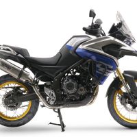 GPR auspuff kompatibel mit  Voge 525DSX 2023-2024, Dual Inox, Zugelassener legaler Slip-On-Auspuff mit Abe, einschließlich abnehmbarem DB-Killer und Verbindungsrohr 