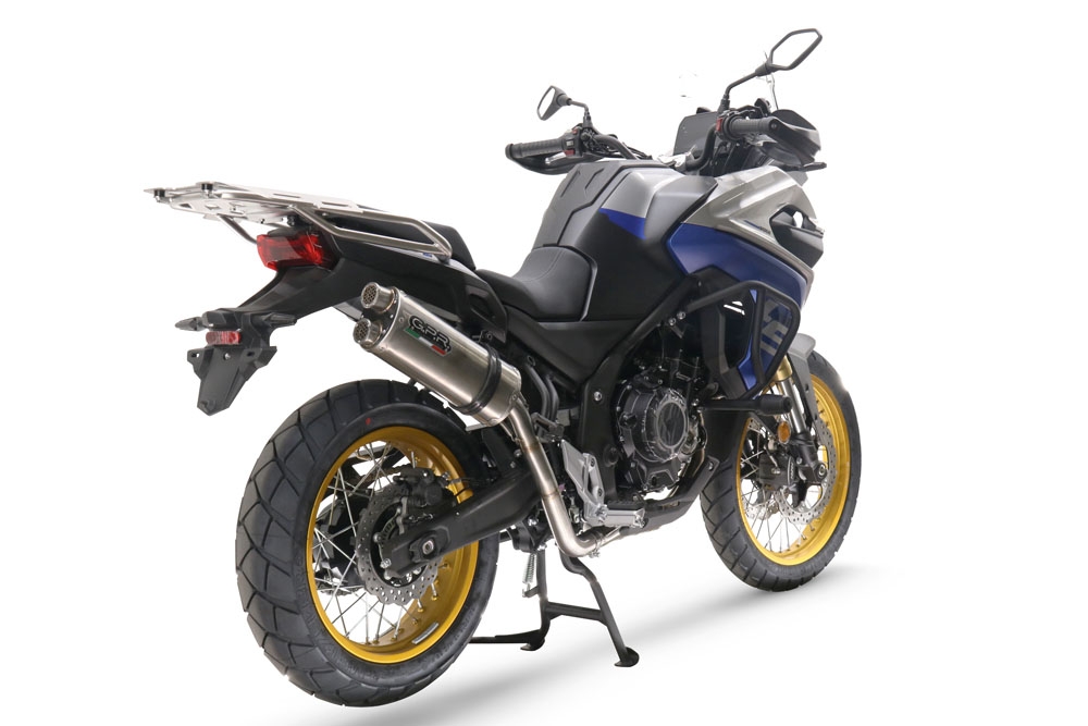 GPR auspuff kompatibel mit  Voge 525DSX 2023-2024, Dual Inox, Zugelassener legaler Slip-On-Auspuff mit Abe, einschließlich abnehmbarem DB-Killer und Verbindungsrohr 