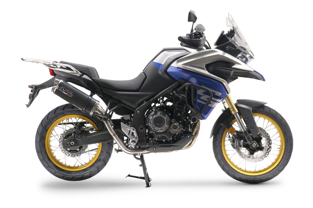 GPR auspuff kompatibel mit  Voge 525DSX 2023-2024, Dual Poppy, Zugelassener legaler Slip-On-Auspuff mit Abe, einschließlich abnehmbarem DB-Killer und Verbindungsrohr 