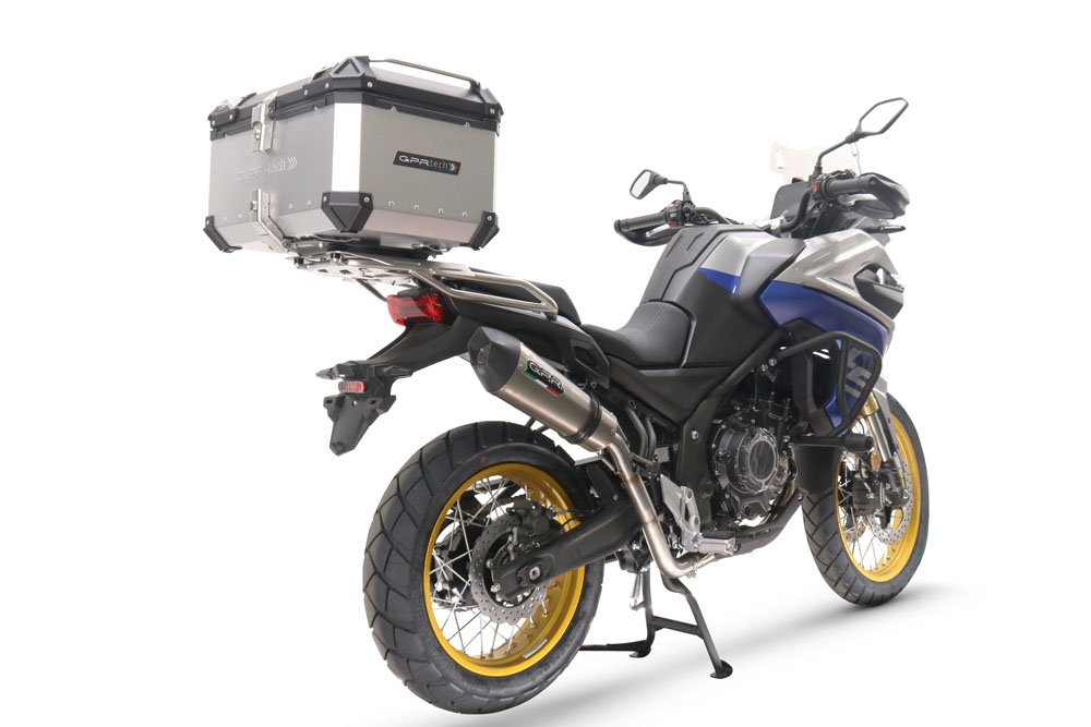 GPR auspuff kompatibel mit  Voge 525DSX 2023-2024, New Grand Prix Evo Titanium, Zugelassener legaler Slip-On-Auspuff mit Abe, einschließlich abnehmbarem DB-Killer und Verbindungsrohr 