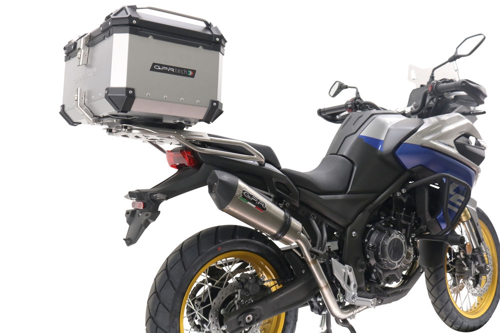 GPR auspuff kompatibel mit  Voge 525DSX 2023-2024, New Grand Prix Evo Titanium, Zugelassener legaler Slip-On-Auspuff mit Abe, einschließlich abnehmbarem DB-Killer und Verbindungsrohr 