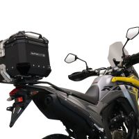 GPR TECH Voge 300Rally 2022/2024 e5 Topcase aus Aluminium, schwarze Farbe mit spezifischer Platte enthalten Kapazität Liter 26