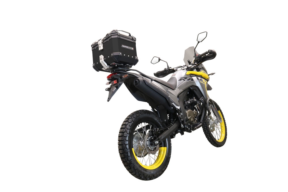 GPR TECH Voge 300Rally 2022/2024 e5 Topcase aus Aluminium, schwarze Farbe mit spezifischer Platte enthalten Kapazität Liter 26