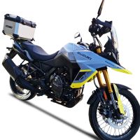 GPR TECH Suzuki V-STROM DL 800 DE - SE 2023-2025 e5 Topcase aus Aluminium, silberfarben mit spezifischer Platte inklusive Kapazität Liter 45
