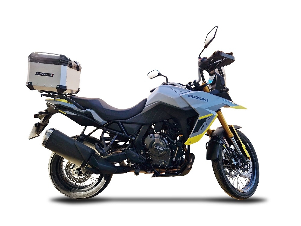 GPR TECH Suzuki V-Strom Dl 1000 2017/2019 e4 Topcase aus Aluminium, silberfarben mit spezifischer Platte inklusive Kapazität Liter 45
