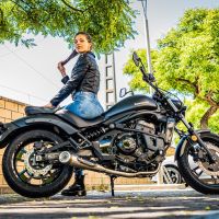 GPR auspuff kompatibel mit  Kawasaki Vulcan 650 S 2017-2020, Powercone Evo, Homologierte auspuff mit verbindungsrohr und katalysator 