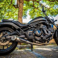 GPR auspuff kompatibel mit  Kawasaki Vulcan 650 S 2017-2020, Powercone Evo, Homologierte auspuff mit verbindungsrohr und katalysator 