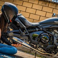 GPR auspuff kompatibel mit  Kawasaki Vulcan 650 S 2014-2016, Ultracone, Homologierte auspuff mit verbindungsrohr und katalysator 