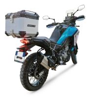 GPR TECH Cf Moto 450MT 2023/2025 Euro5 Plus Topcase aus Aluminium, silberfarben mit spezifischer Platte inklusive Kapazität Liter 45