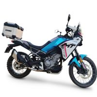 GPR TECH Cf Moto 450MT 2023/2025 Euro5 Plus Topcase aus Aluminium, silberfarben mit spezifischer Platte inklusive Kapazität Liter 45