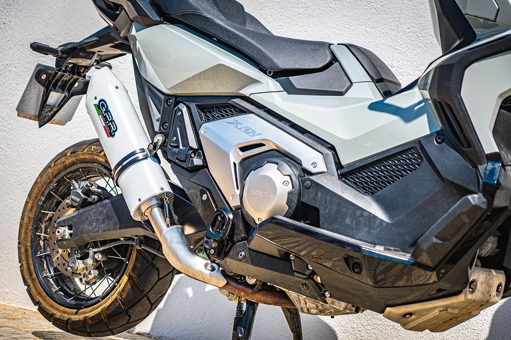 GPR auspuff kompatibel mit  Honda X-Adv 750 2025-2026, Albus Evo4, Zugelassener legaler Slip-On-Auspuff mit Abe, einschließlich abnehmbarem DB-Killer und Verbindungsrohr 