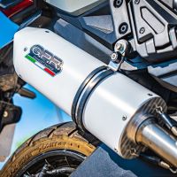 GPR auspuff kompatibel mit  Honda X-Adv 750 2025-2026, Albus Evo4, Zugelassener legaler Slip-On-Auspuff mit Abe, einschließlich abnehmbarem DB-Killer und Verbindungsrohr 