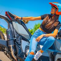 GPR auspuff kompatibel mit  Honda X-Adv 750 2016-2020, Furore Evo4 Nero, Zugelassener legaler Slip-On-Auspuff mit Abe, einschließlich abnehmbarem DB-Killer und Verbindungsrohr 