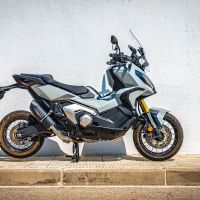 GPR auspuff kompatibel mit  Honda X-Adv 750 2025-2026, Furore Evo4 Nero, Zugelassener legaler Slip-On-Auspuff mit Abe, einschließlich abnehmbarem DB-Killer und Verbindungsrohr 