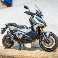 GPR auspuff kompatibel mit  Honda X-Adv 750 2025-2026, Furore Evo4 Nero, Zugelassener legaler Slip-On-Auspuff mit Abe, einschließlich abnehmbarem DB-Killer und Verbindungsrohr 