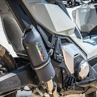 GPR auspuff kompatibel mit  Honda X-Adv 750 2025-2026, Furore Evo4 Nero, Zugelassener legaler Slip-On-Auspuff mit Abe, einschließlich abnehmbarem DB-Killer und Verbindungsrohr 