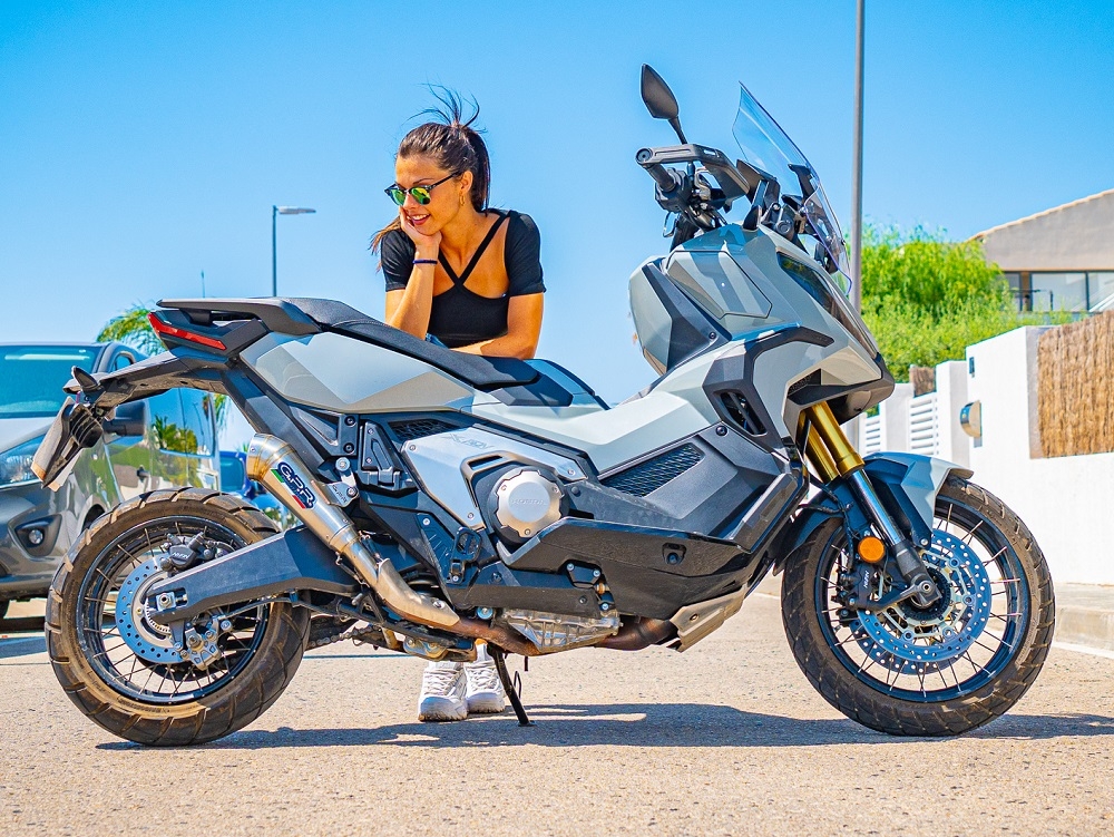 GPR auspuff kompatibel mit  Honda X-Adv 750 2025-2026, Powercone Evo, Zugelassener legaler Slip-On-Auspuff mit Abe, einschließlich abnehmbarem DB-Killer und Verbindungsrohr 