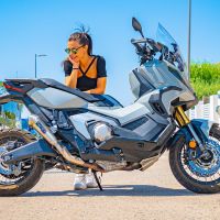GPR auspuff kompatibel mit  Honda X-Adv 750 2025-2026, Powercone Evo, Zugelassener legaler Slip-On-Auspuff mit Abe, einschließlich abnehmbarem DB-Killer und Verbindungsrohr 