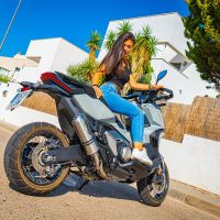 GPR auspuff kompatibel mit  Honda X-Adv 750 2025-2026, Satinox, Zugelassener legaler Slip-On-Auspuff mit Abe, einschließlich abnehmbarem DB-Killer und Verbindungsrohr 