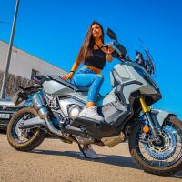 GPR auspuff kompatibel mit  Honda X-Adv 750 2025-2026, Satinox, Zugelassener legaler Slip-On-Auspuff mit Abe, einschließlich abnehmbarem DB-Killer und Verbindungsrohr 