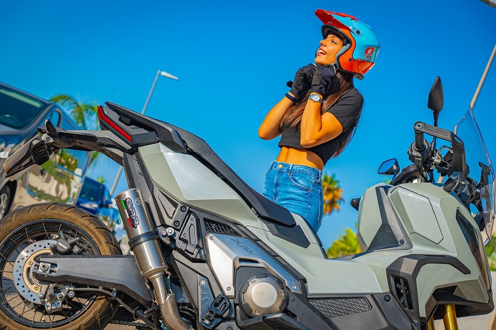 GPR auspuff kompatibel mit  Honda X-Adv 750 2025-2026, M3 Inox , Zugelassener legaler Slip-On-Auspuff mit Abe, einschließlich abnehmbarem DB-Killer und Verbindungsrohr 