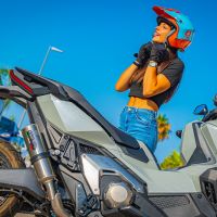 GPR auspuff kompatibel mit  Honda X-Adv 750 2025-2026, M3 Inox , Zugelassener legaler Slip-On-Auspuff mit Abe, einschließlich abnehmbarem DB-Killer und Verbindungsrohr 